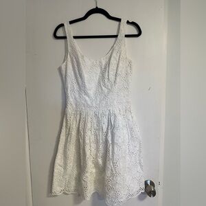 Lilly Pulitzer Classic White Floral Eyelet Dress